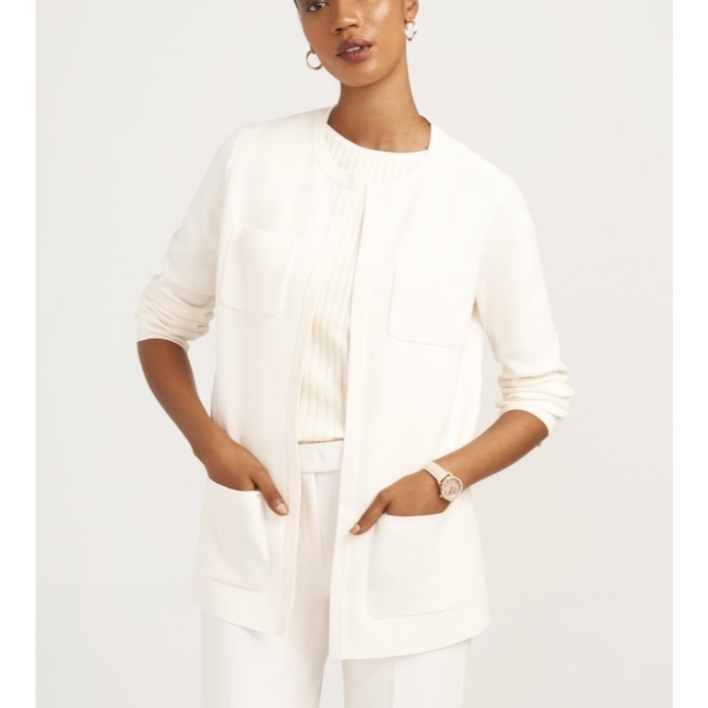 Anne Klein Patch Pocket Cardigan